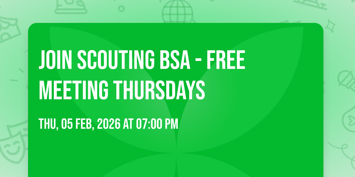 Join Scouting BSA - Free Meeting Thursdays, Nike Recreation Fields ...