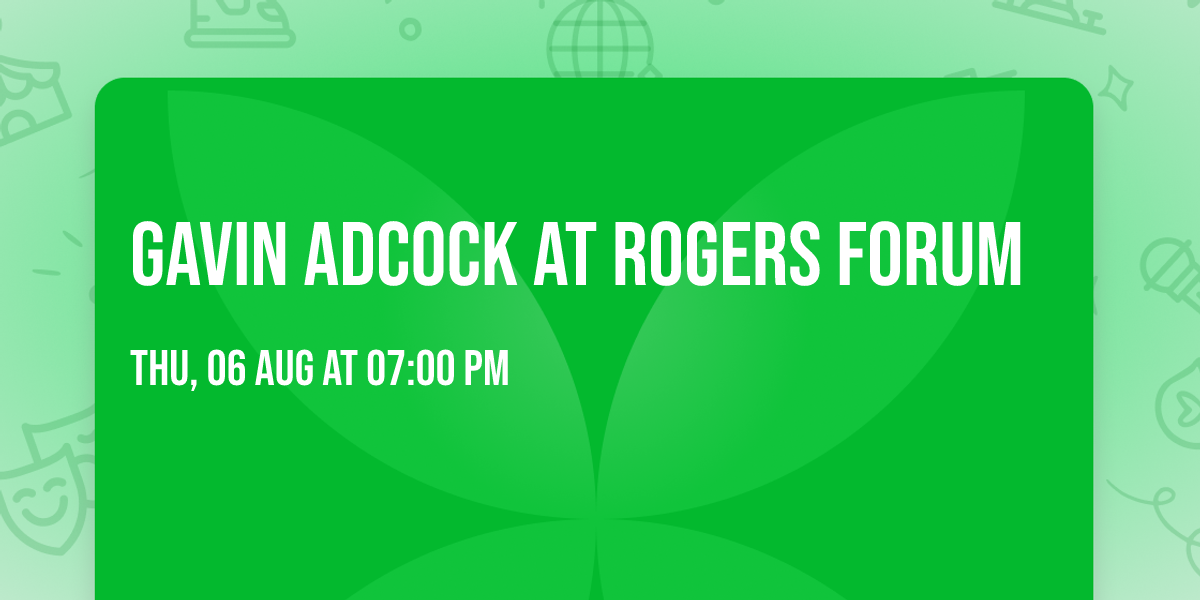 Gavin Adcock at Rogers Forum