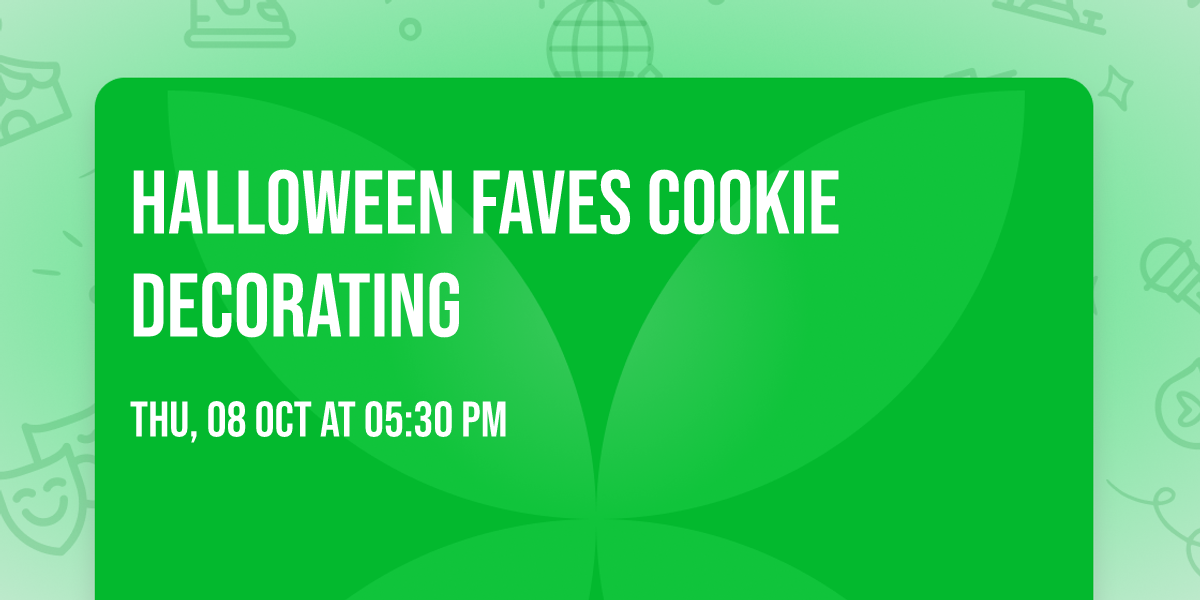 Halloween Faves Cookie Decorating 