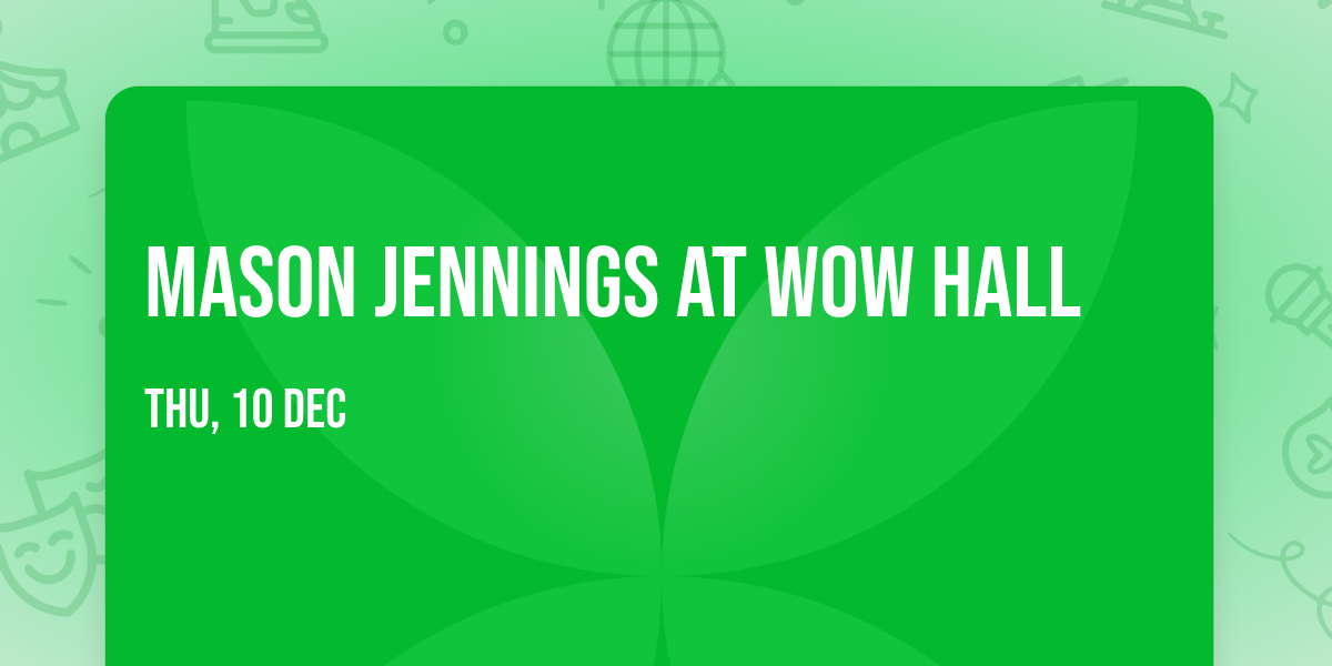 Mason Jennings at Wow Hall