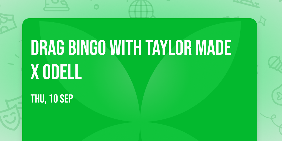 DRAG BINGO with TAYLOR MADE x ODELL
