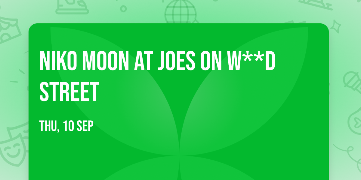 Niko Moon at Joes on W**d Street