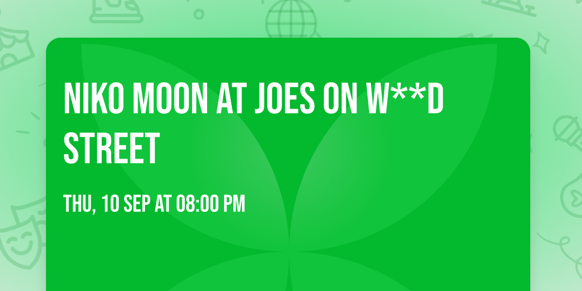 Niko Moon at Joes on W**d Street