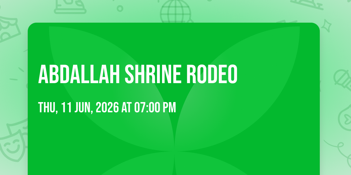 Abdallah Shrine Rodeo at Johnson County Fair, Gardner on 11th June, 2026