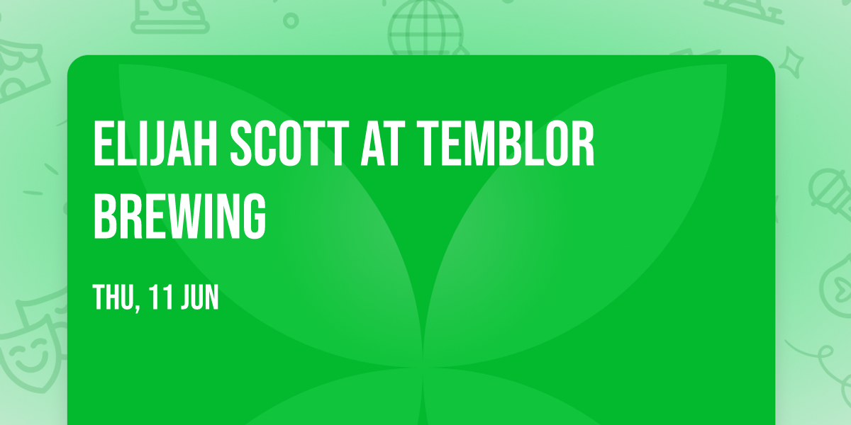 Elijah Scott at Temblor Brewing