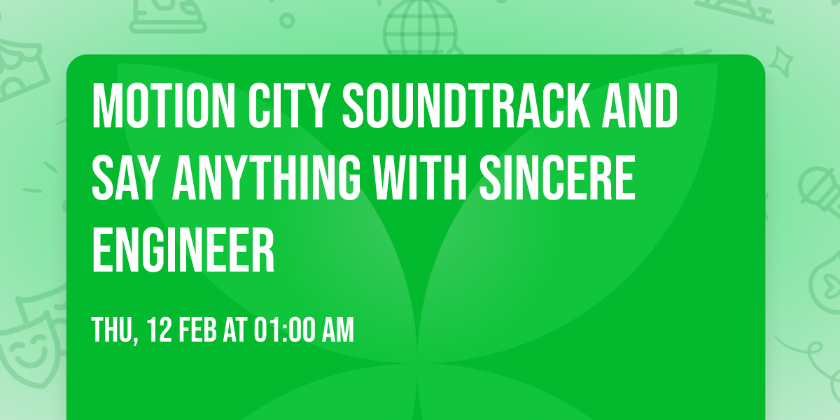 Motion City Soundtrack and Say Anything with Sincere Engineer