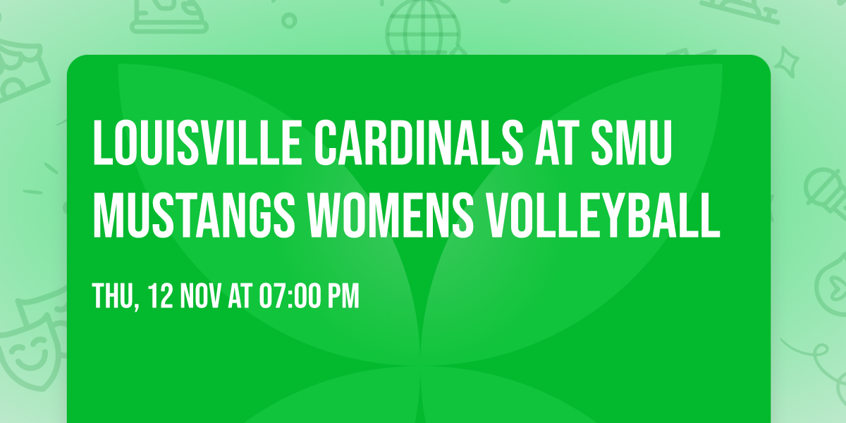 Louisville Cardinals at SMU Mustangs Womens Volleyball