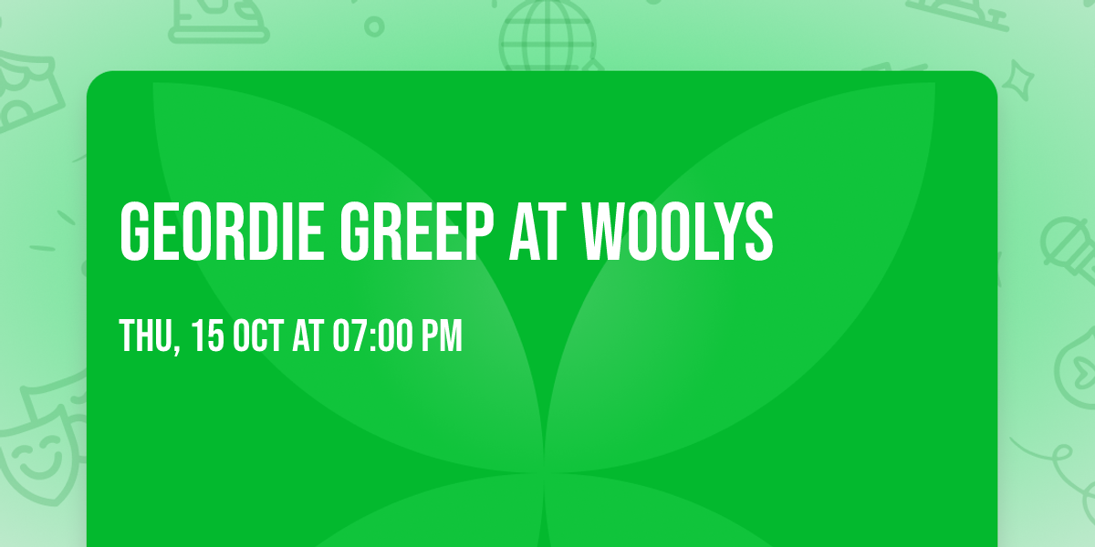 Geordie Greep at Woolys