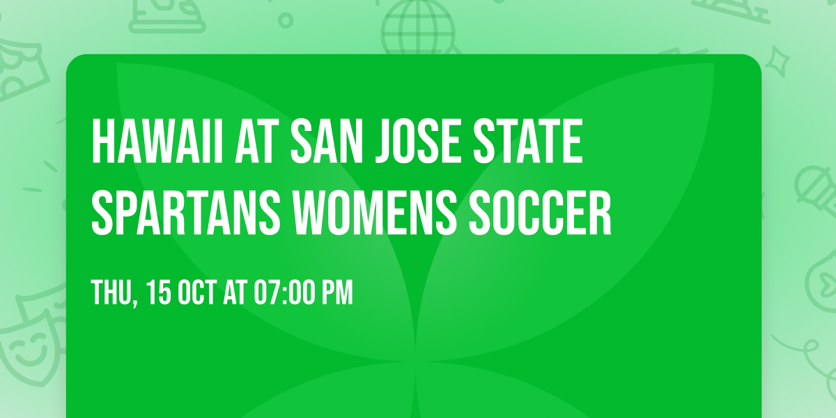 Hawaii at San Jose State Spartans Womens Soccer