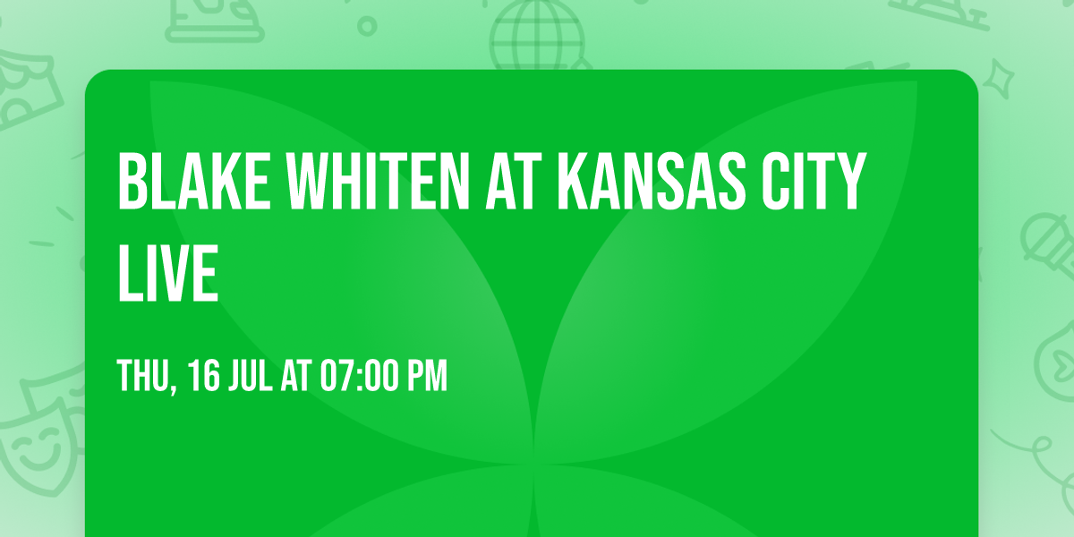 Blake Whiten at Kansas City Live