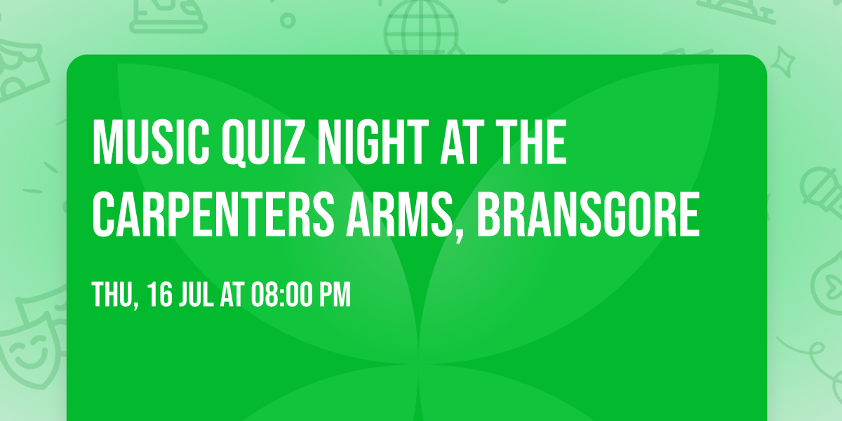 Music Quiz Night at The Carpenters Arms, Bransgore