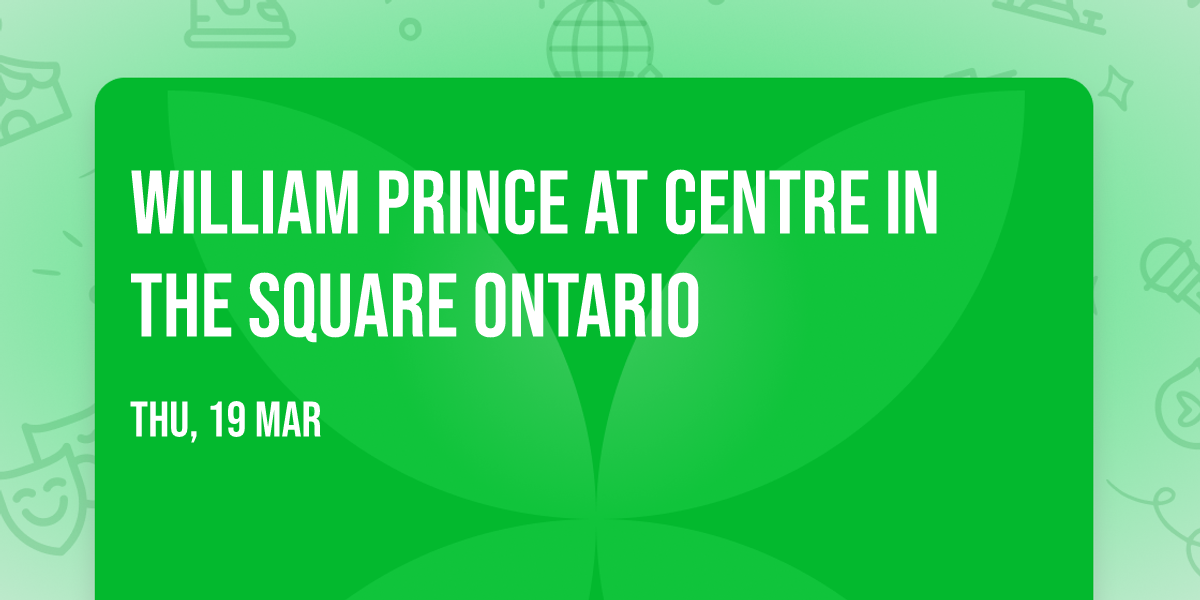 William Prince at Centre in the Square Ontario