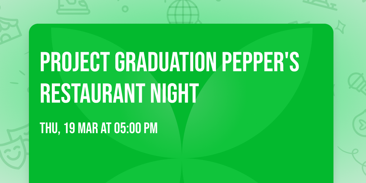 Project Graduation Pepper's Restaurant Night