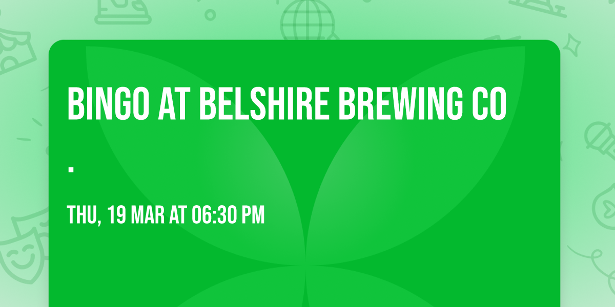Bingo at Belshire Brewing Co.