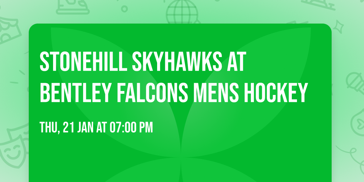 Stonehill Skyhawks at Bentley Falcons Mens Hockey