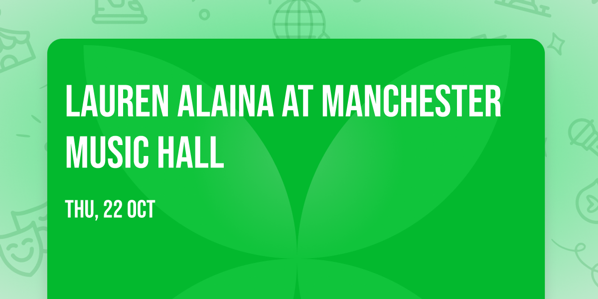 Lauren Alaina at Manchester Music Hall