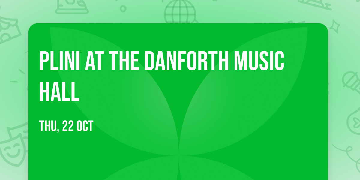 Plini at The Danforth Music Hall