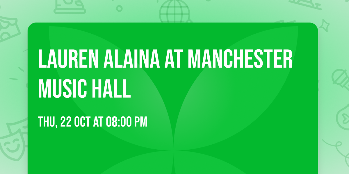 Lauren Alaina at Manchester Music Hall