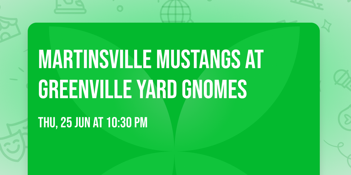 Martinsville Mustangs at Greenville Yard Gnomes