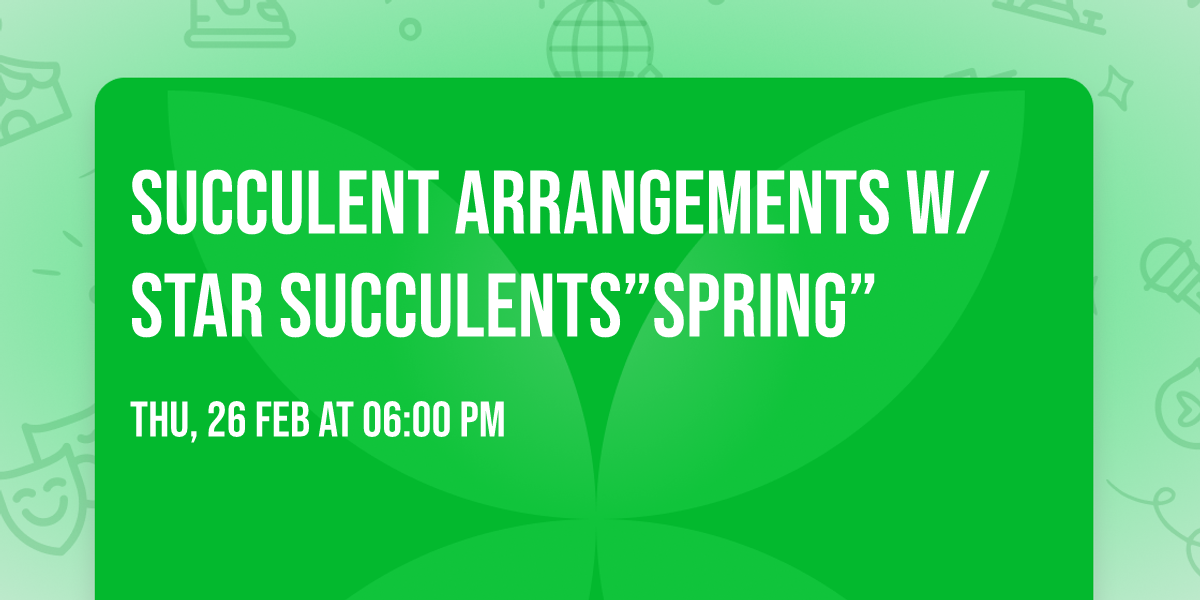 Succulent Arrangements w\/Star Succulents\u201dSpring\u201d