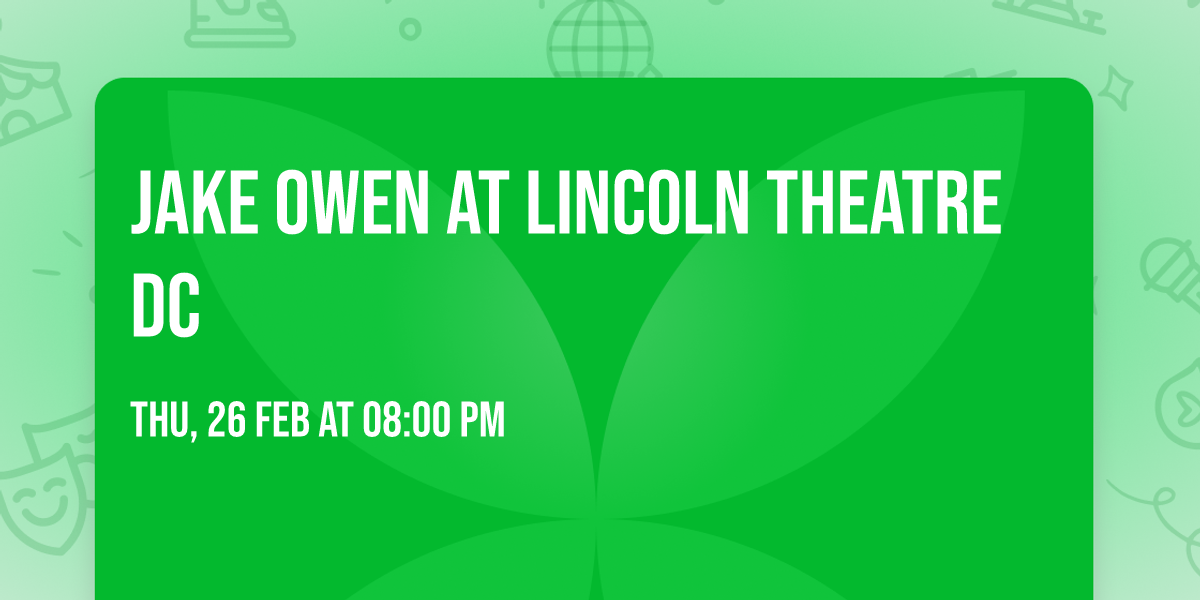 Jake Owen at Lincoln Theatre DC