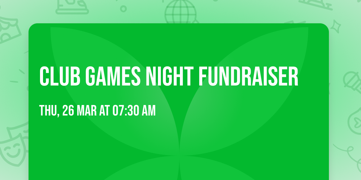 Club Games Night Fundraiser