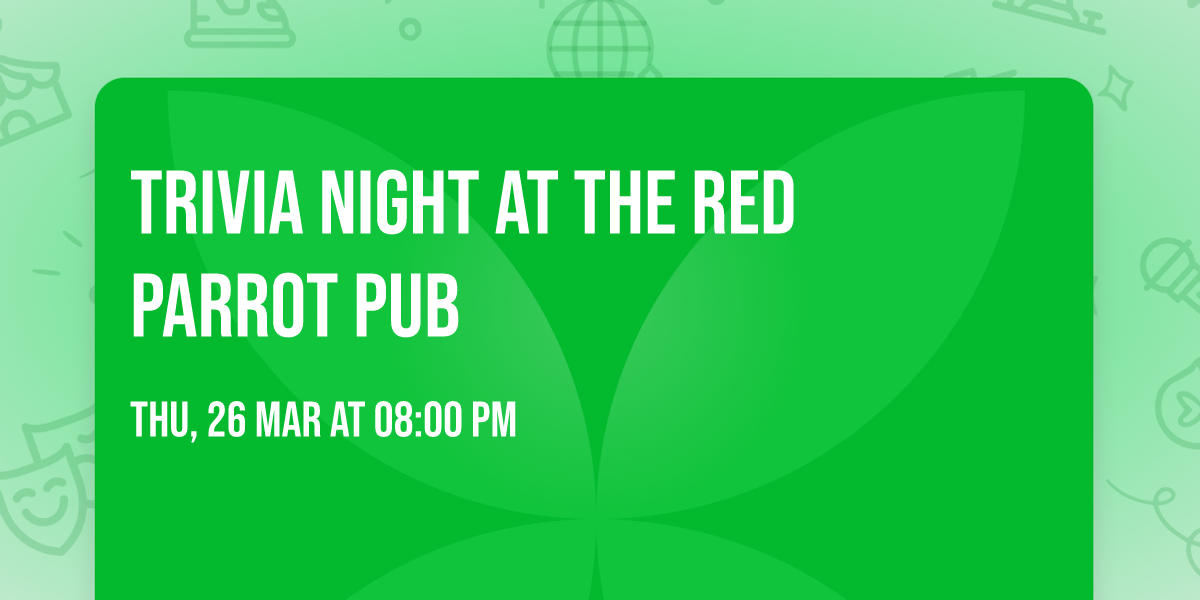 Trivia Night at The Red Parrot Pub