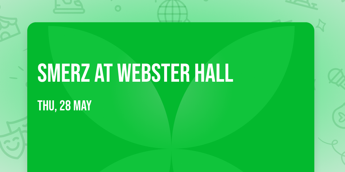 Smerz at Webster Hall