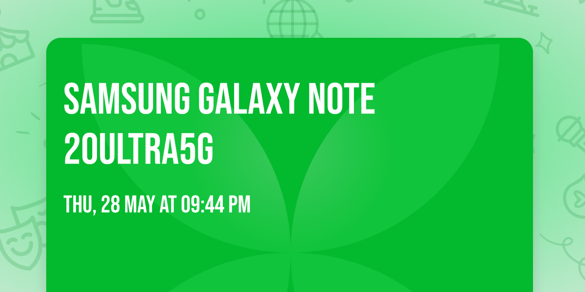 Samsung galaxy note 20ultra5G 