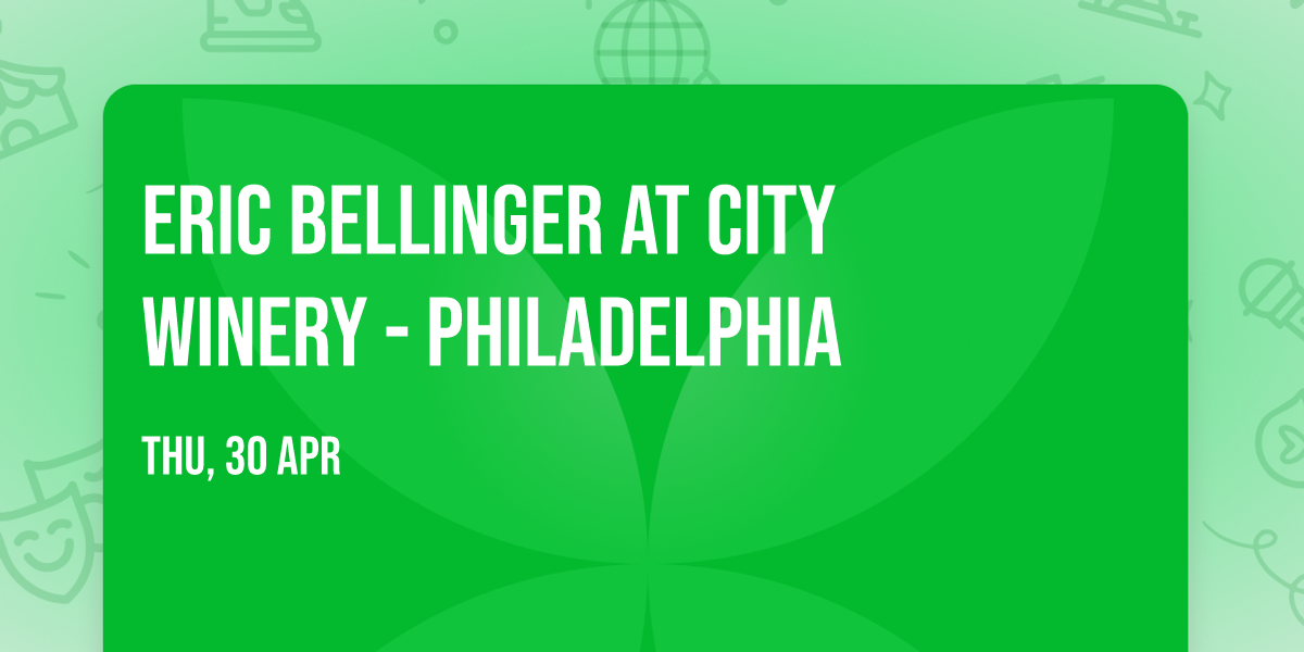 Eric Bellinger at City Winery - Philadelphia