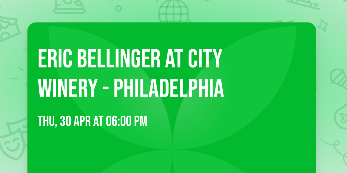Eric Bellinger at City Winery - Philadelphia