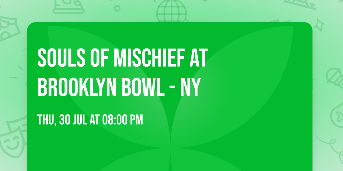 Souls of Mischief at Brooklyn Bowl - NY