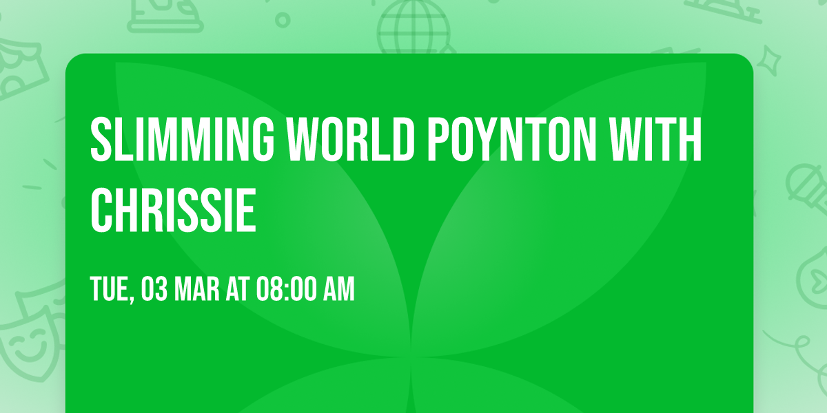 Slimming World Poynton with Chrissie 