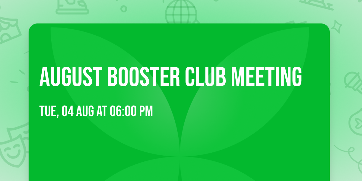 August Booster Club Meeting