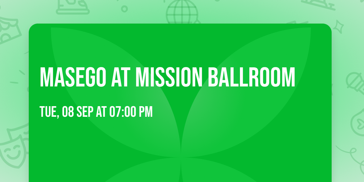 Masego at Mission Ballroom