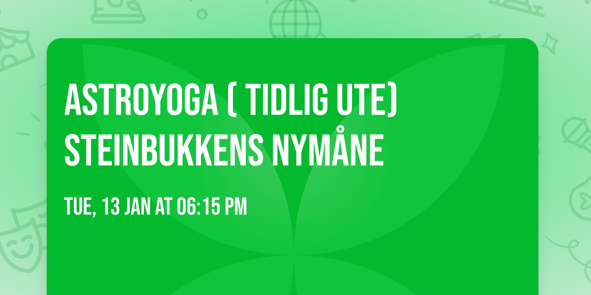 Astroyoga ( tidlig ute) Steinbukkens nym\u00e5ne