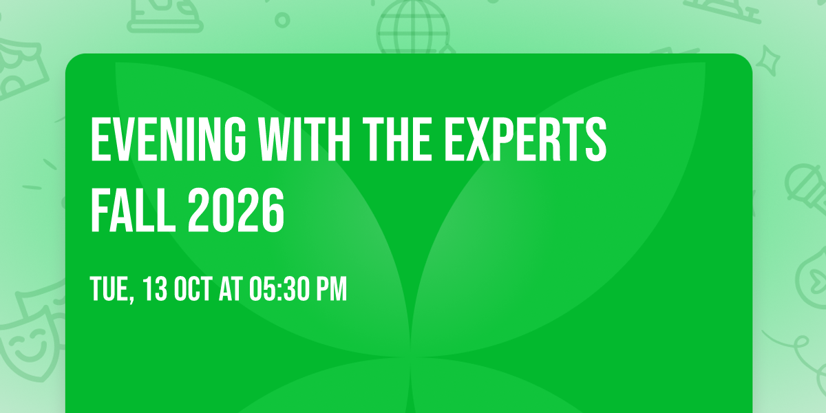 Evening with the Experts Fall 2026