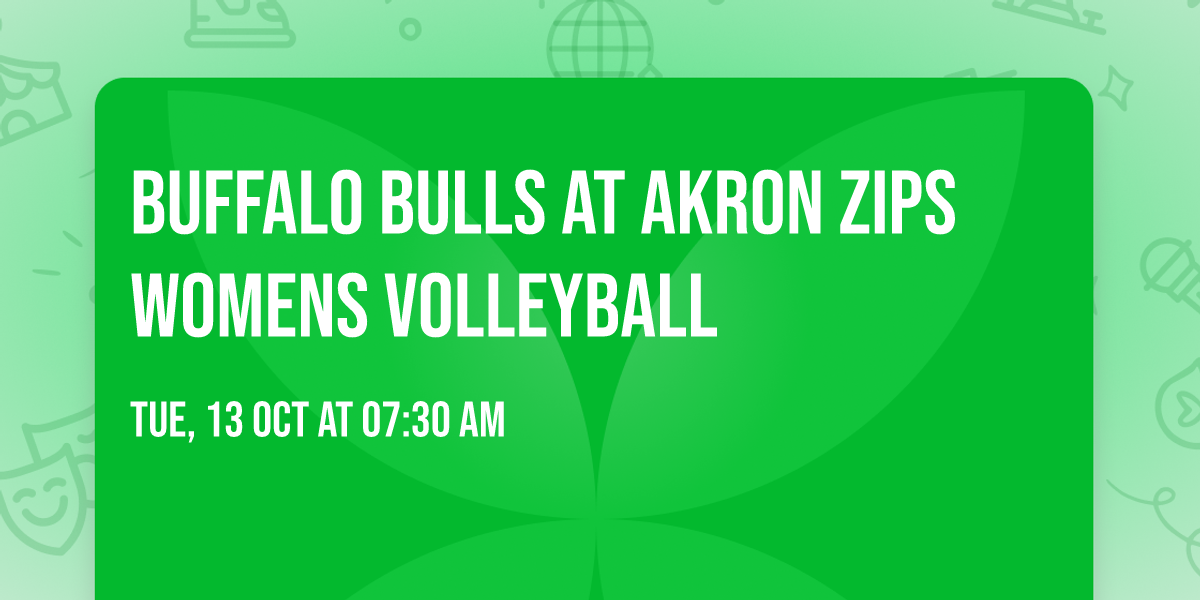 Buffalo Bulls at Akron Zips Womens Volleyball