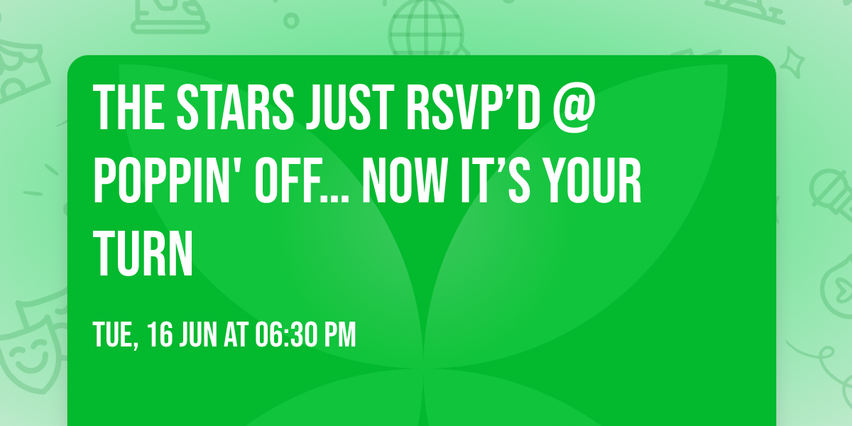 The stars just RSVP\u2019d @ Poppin' Off\u2026 now it\u2019s your turn \u2728\ud83c\udfa8