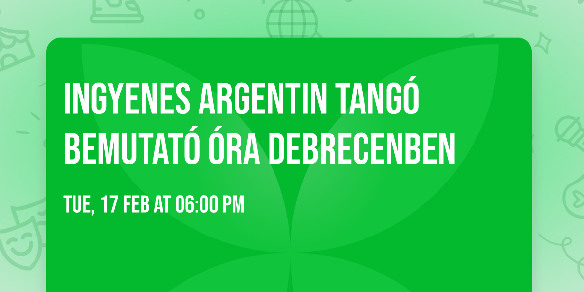 INGYENES ARGENTIN TANG\u00d3 BEMUTAT\u00d3 \u00d3RA DEBRECENBEN