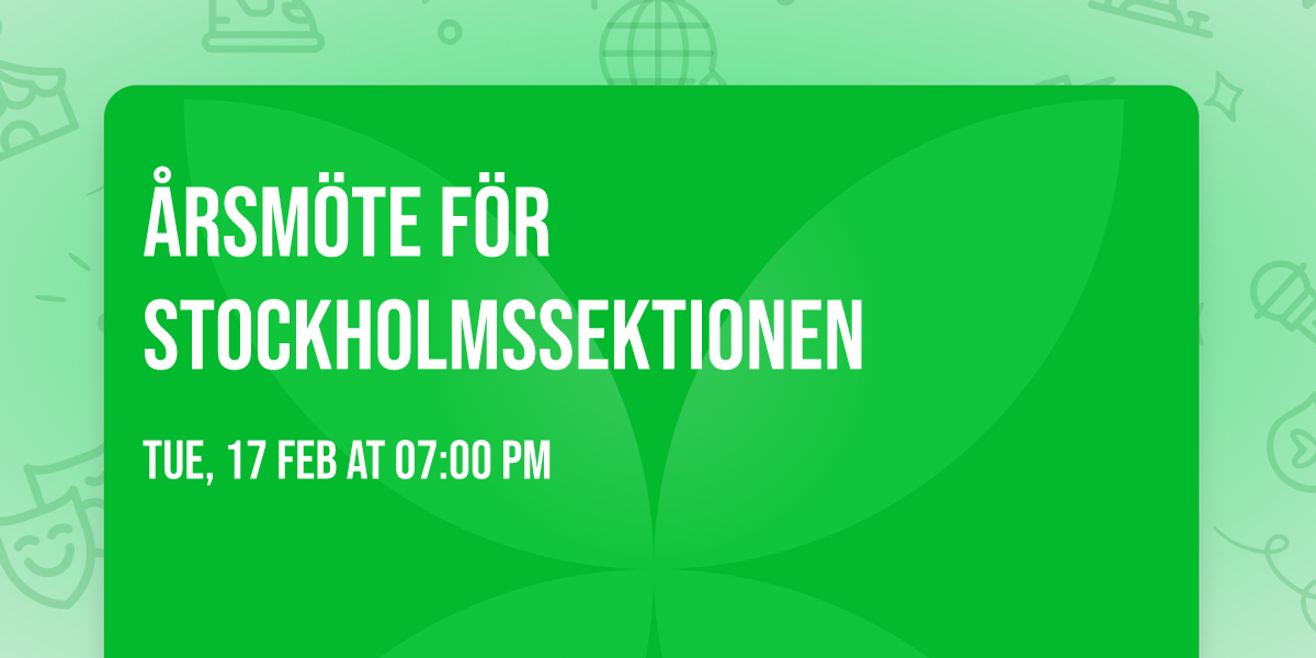\u00c5rsm\u00f6te f\u00f6r Stockholmssektionen 