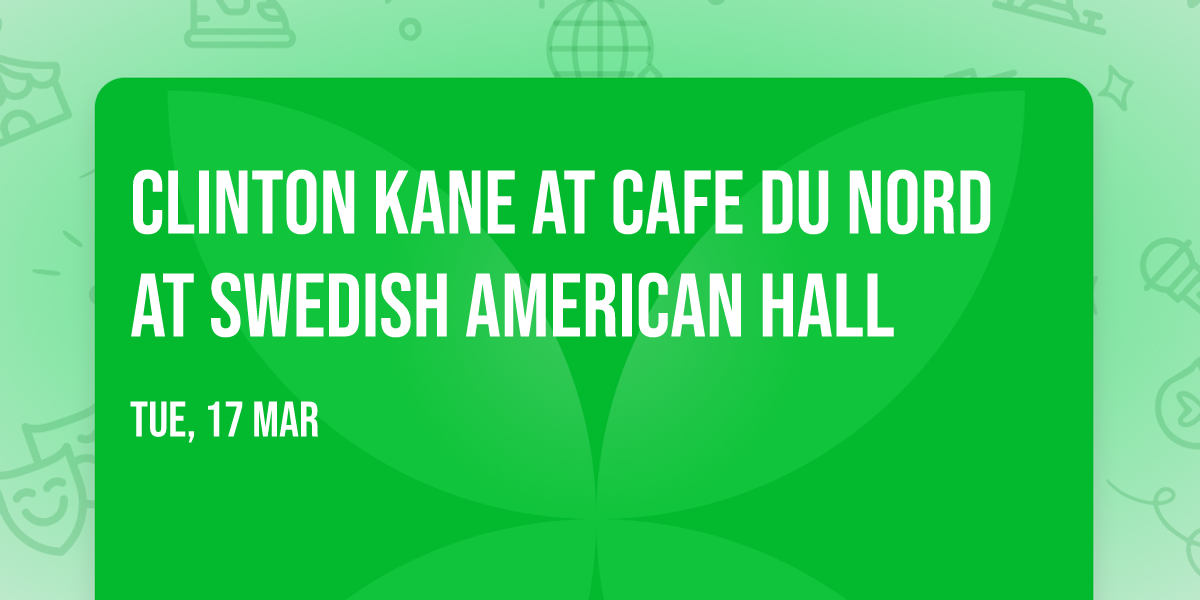 Clinton Kane at Cafe Du Nord at Swedish American Hall