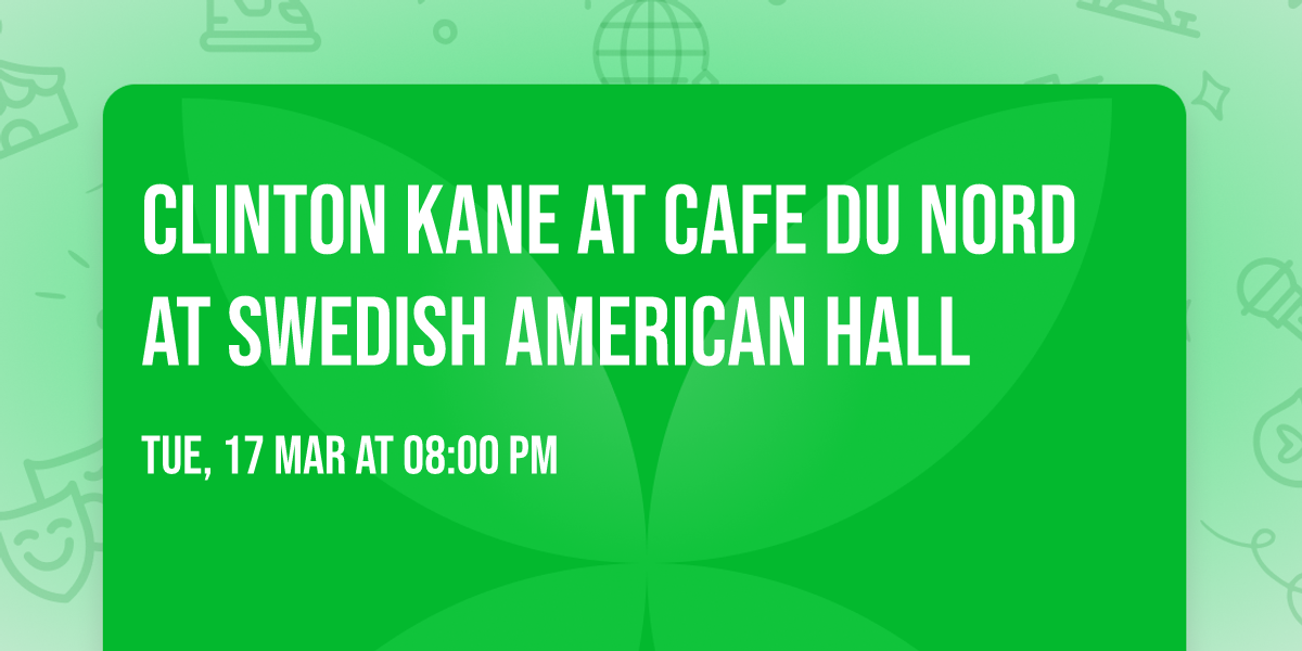 Clinton Kane at Cafe Du Nord at Swedish American Hall