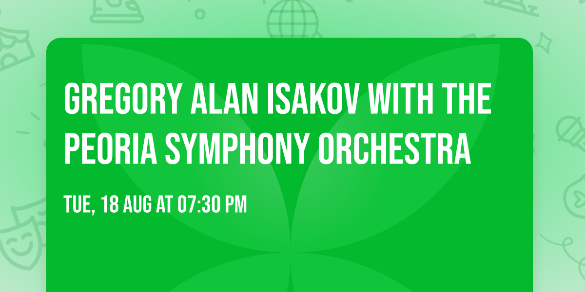 Gregory Alan Isakov With The Peoria Symphony Orchestra
