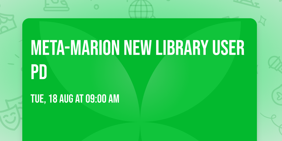 META-Marion New Library User PD