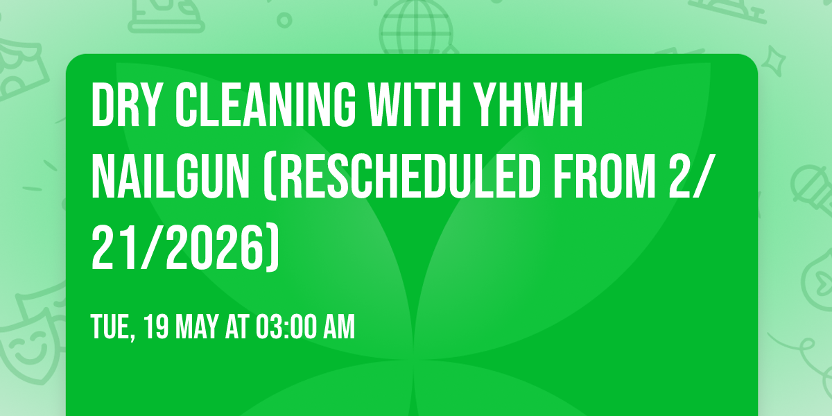 Dry Cleaning with YHWH Nailgun (Rescheduled from 2\/21\/2026)