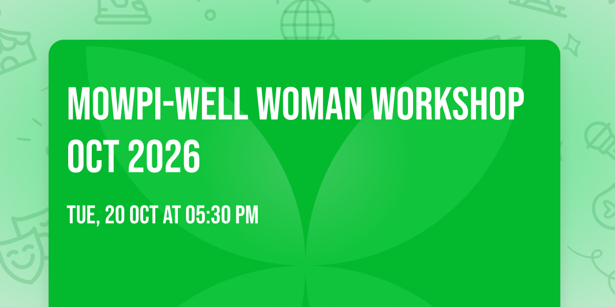 MOWPI-Well Woman Workshop Oct 2026