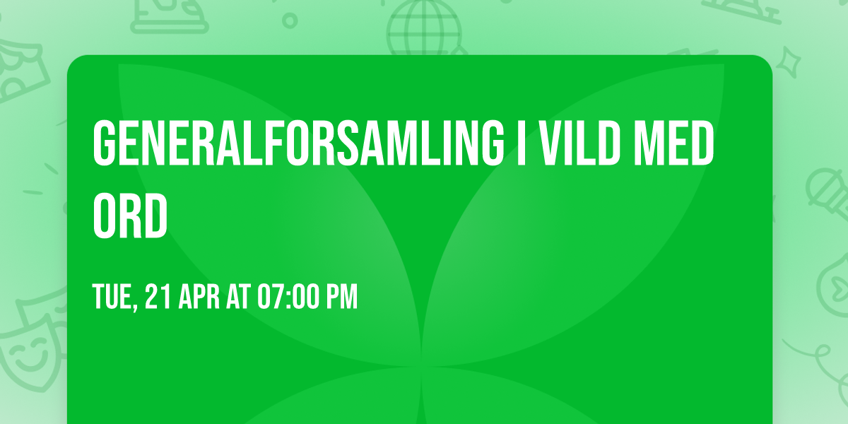 Generalforsamling i Vild med ORD