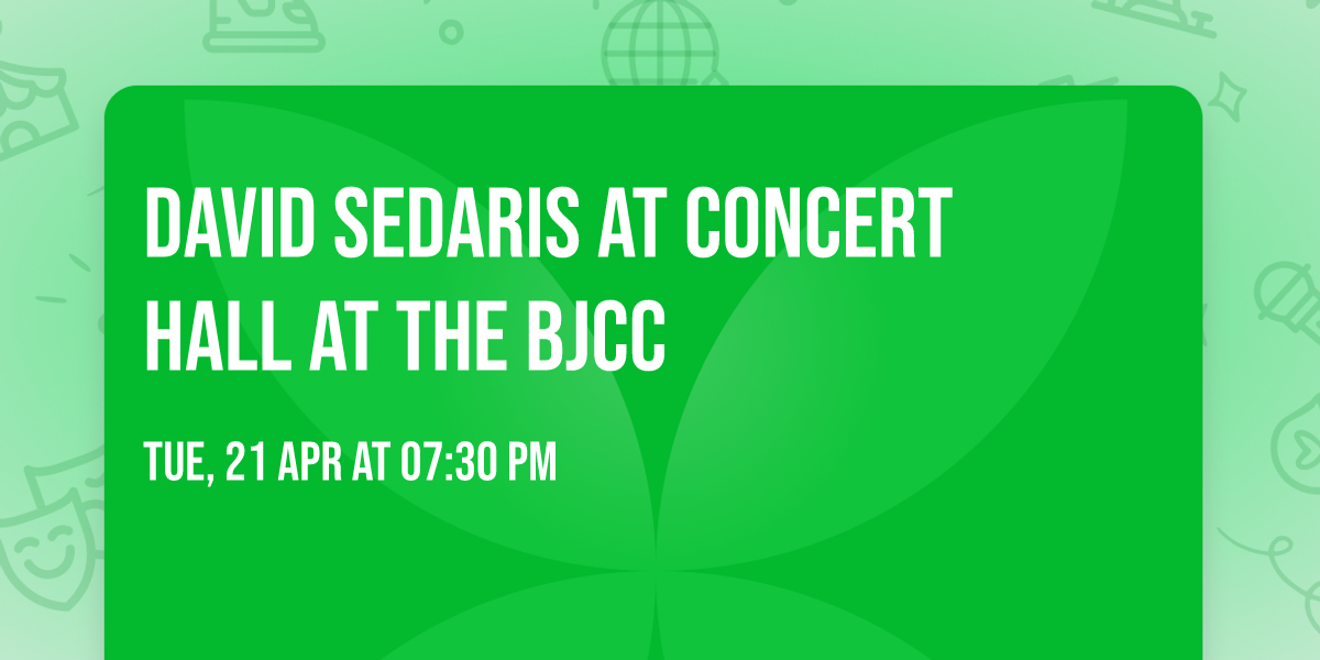 David Sedaris at Concert Hall at the BJCC