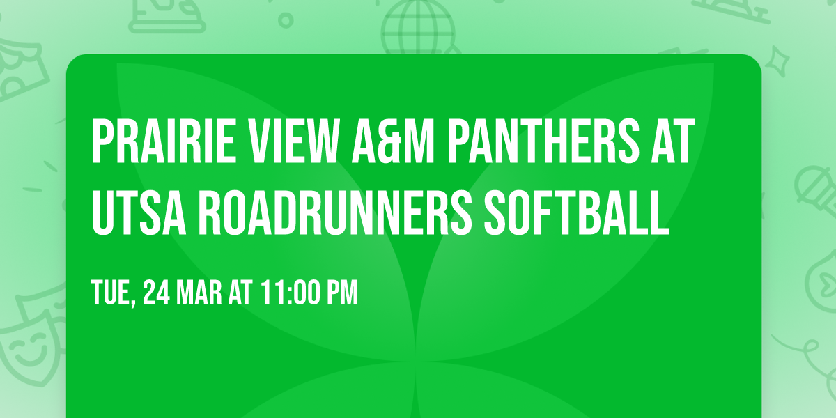Prairie View A&M Panthers at UTSA Roadrunners Softball